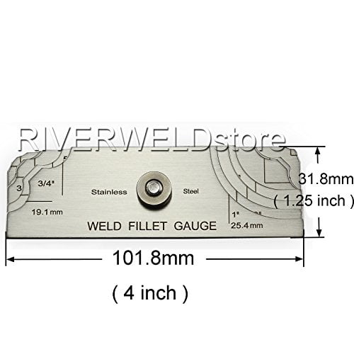 7piece Fillet Weld Set Gage RL Gauge Welding Inspection Test Ulnar Metric 